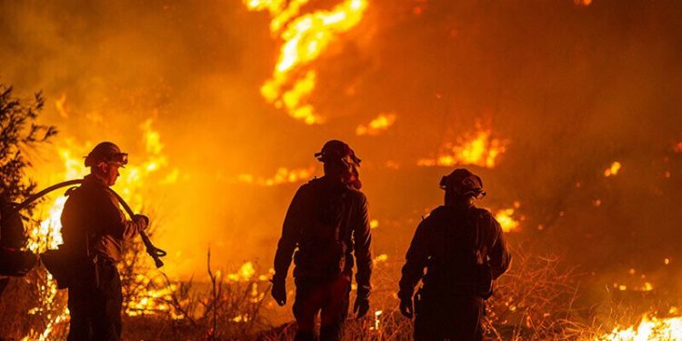 Mass evacuations after explosive new fire erupts near Los Angeles
