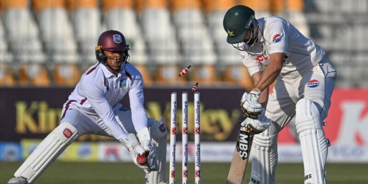 West Indies earn slender lead over Pakistan after Noman hat trick