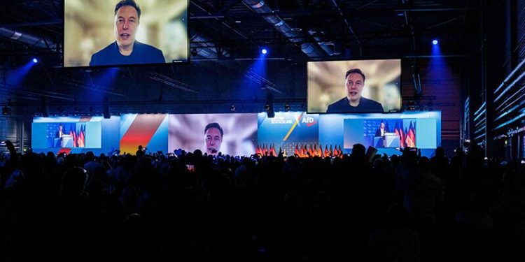 Elon Musk addresses German far-right rally by video link