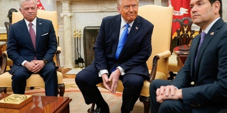 Trump meets Jordan’s king, repeats Gaza takeover plan