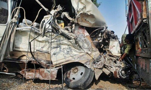 Six killed in double bus crash in Balochistan’s Kalat