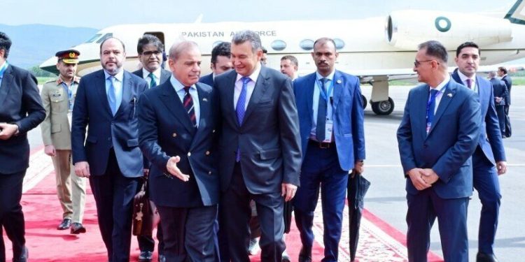 PM Shehbaz touches down in Tajikistan to cap off four-nation tour