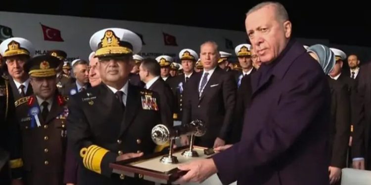 PNS warship’s commissioning ceremony held in Turkiye; Erdogan stresses need for enhanced cooperation in defence production