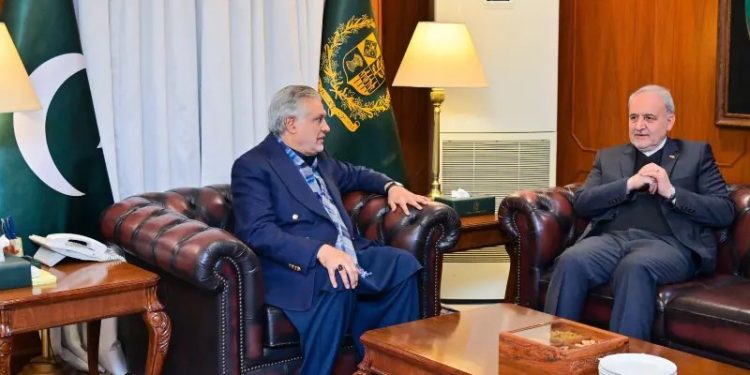 In meeting with Iranian ambassador, Dar reiterates commitment to strengthening bilateral ties