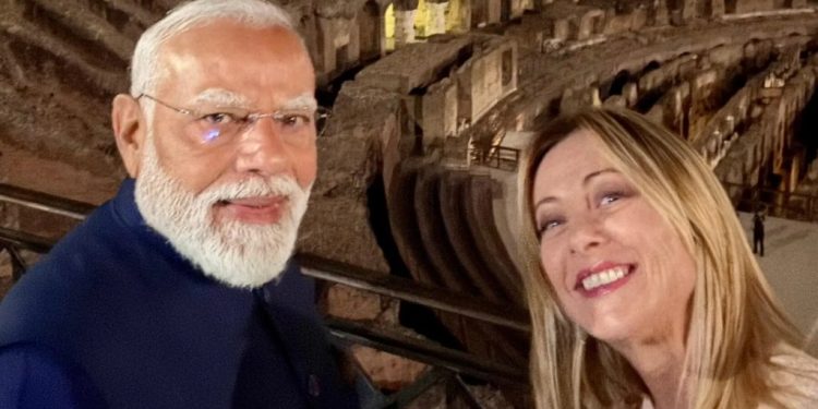 Colosseum selfies and ‘Melody’ toffee: Modi meets Meloni in Rome
