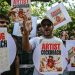 Hundreds join protest led by India’s viral ‘Cockroach Party’