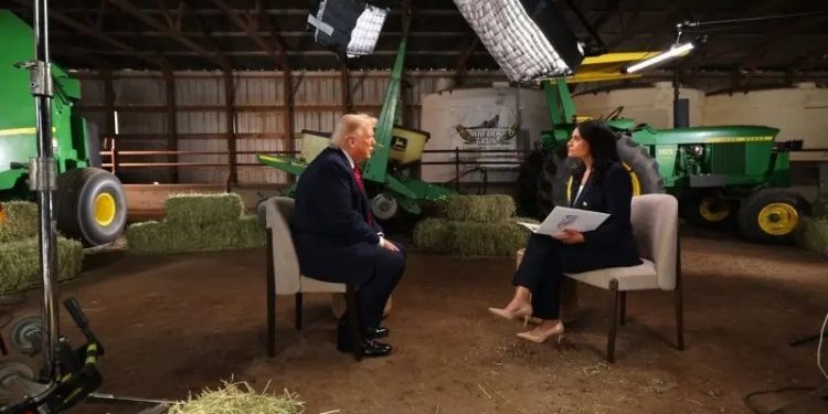 ‘Let’s call it quits’: Trump storms out of tense, rain-plagued interview when confronted over election fraud claims